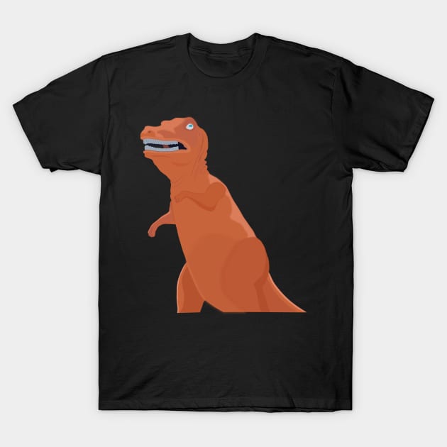 The Orange Dinosaur of Route One in Massachusetts T-Shirt by lindsey788